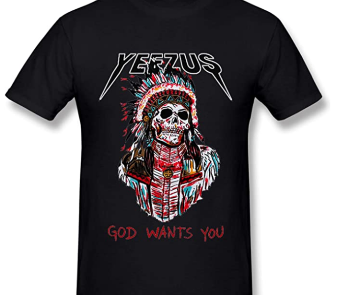 Kanye West Yeezus Indian Skeleton God Wants You Tour Shirt