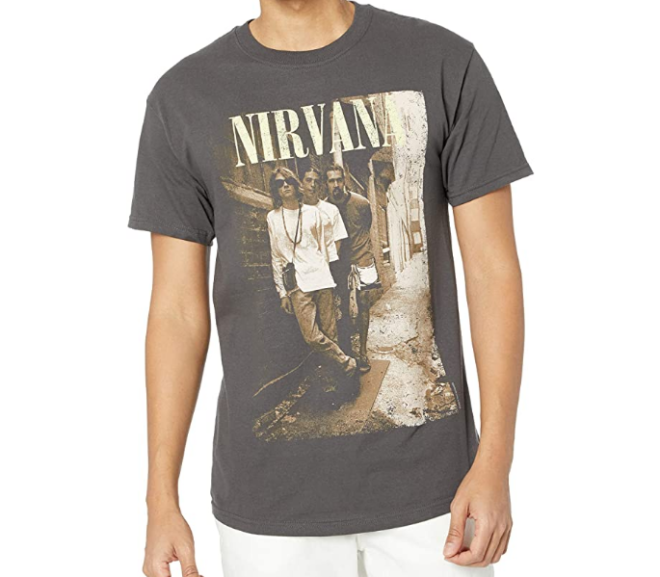 Nirvana Brick Wall Band Photo T-Shirt