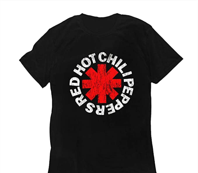 Red Hot Chili Peppers Distressed Black T-Shirt