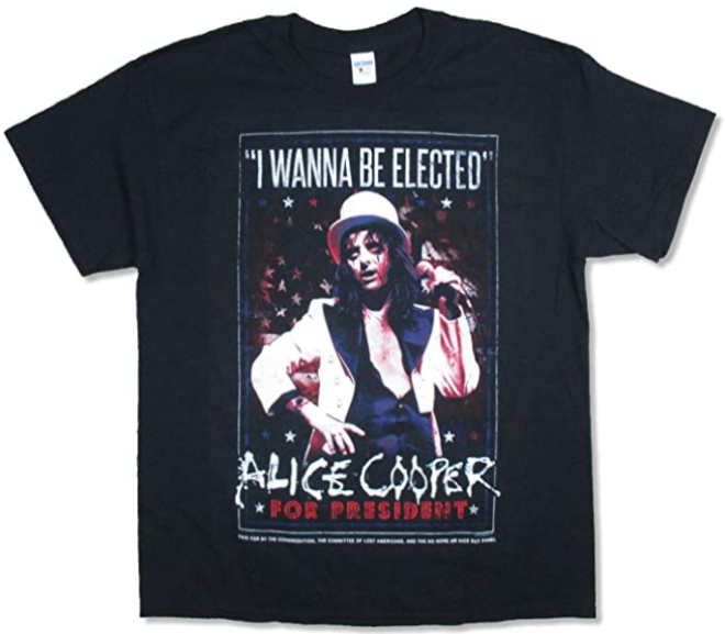 Alice Cooper – Wanna Be Elected 2016 Tour Black T Shirt