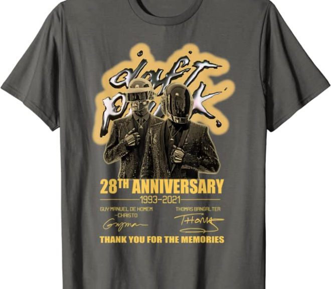 Daft Punk – 28th Anniversary Limited Design T-Shirt