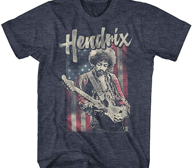 Jimi Hendrix – 1960’s Psychedelic Distressed T-Shirt