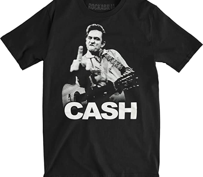 Johnny Cash – Flipping The Bird Finger Classic T-Shirt