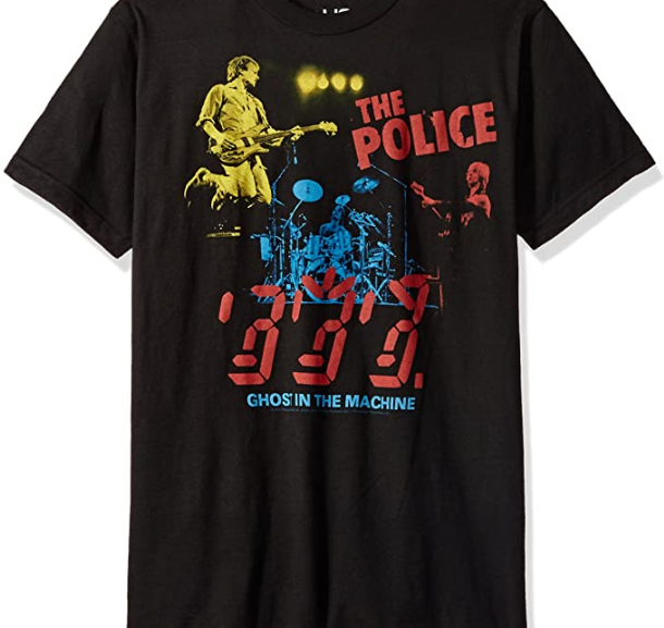 the police concert shirts