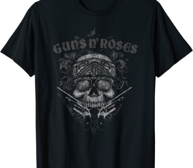 Guns N’ Roses – Skull Guns Bandanna T-Shirt