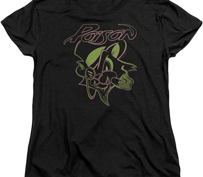 Poison – Cat Logo Black T-Shirt